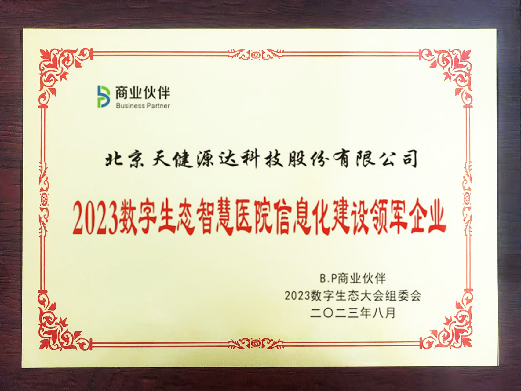 2023年 数字生态智慧医院信息化建设领军企业